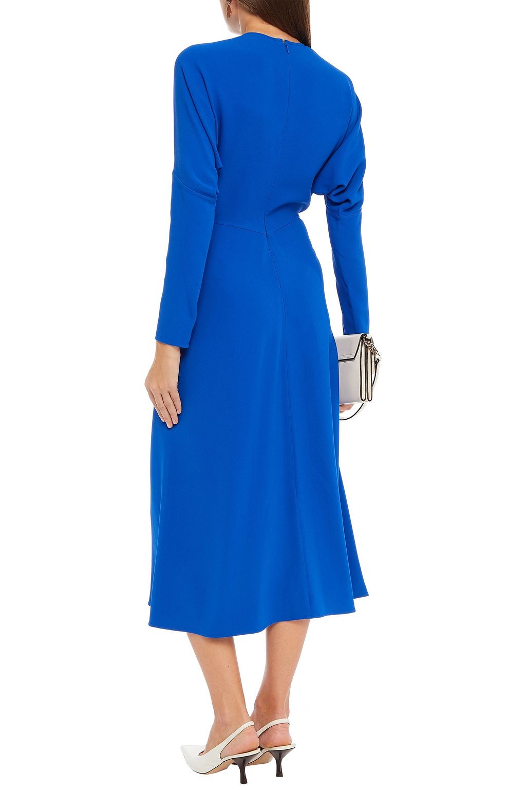VICTORIA BECKHAM Gathered crepe midi dress