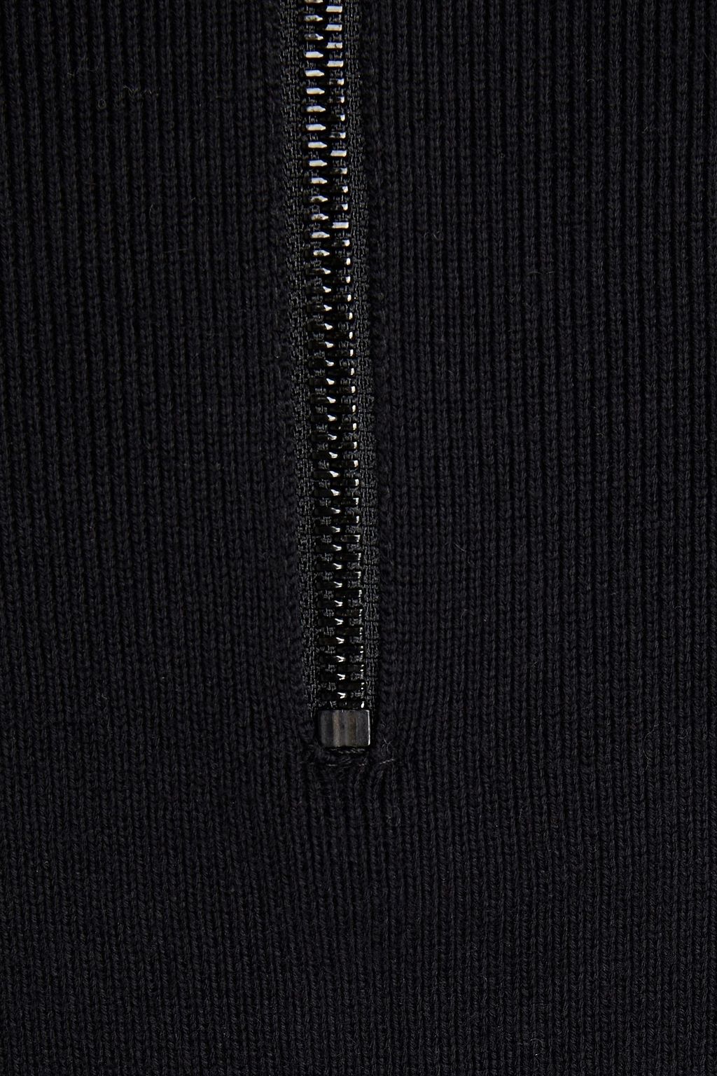 FRAME Ribbed cotton and cashmere-blend polo sweater