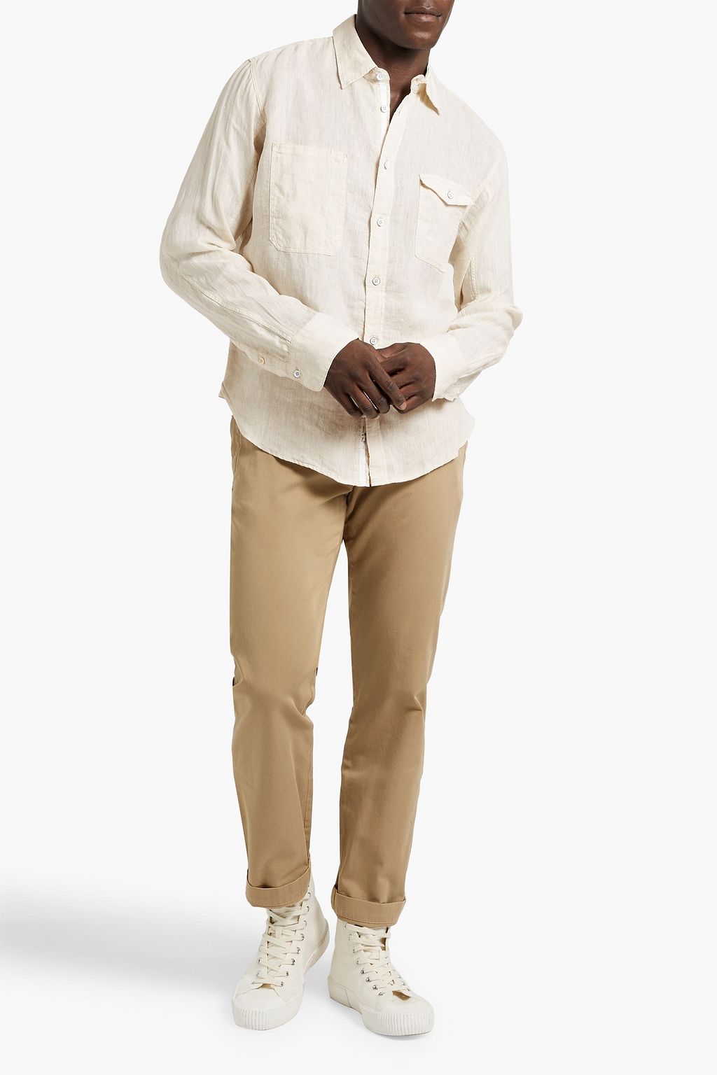 RAG & BONE Engineered linen shirt