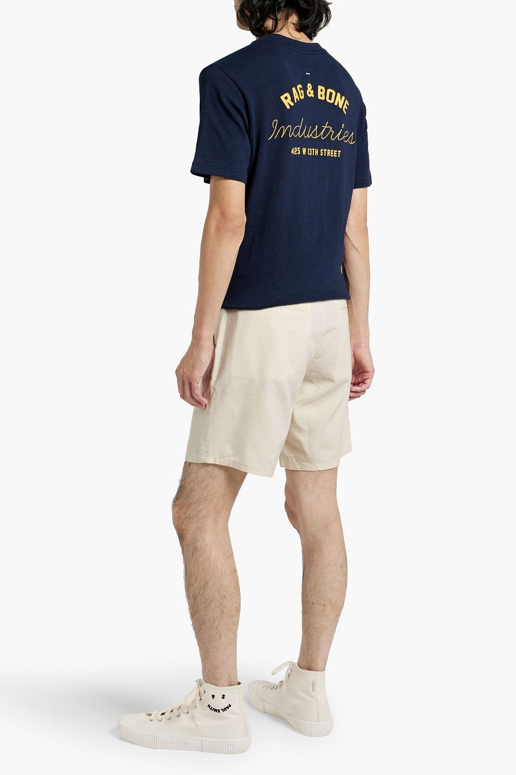 RAG & BONE Cotton and linen-blend chino shorts
