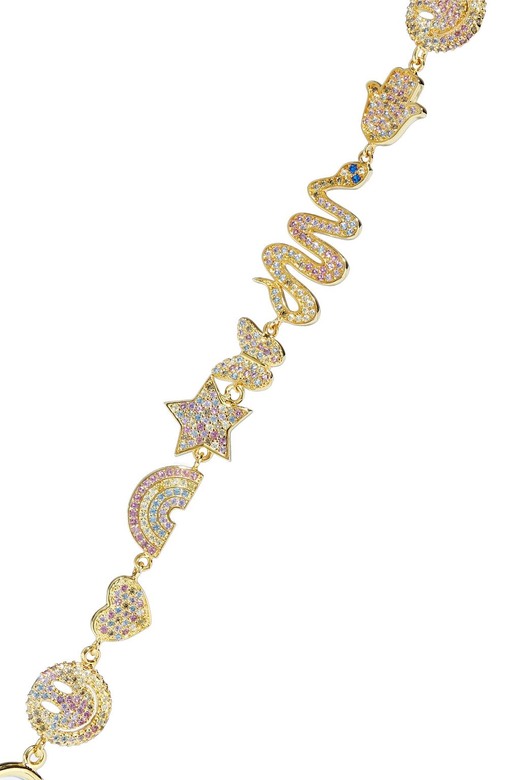 NOIR JEWELRY Gold-tone crystal bracelet