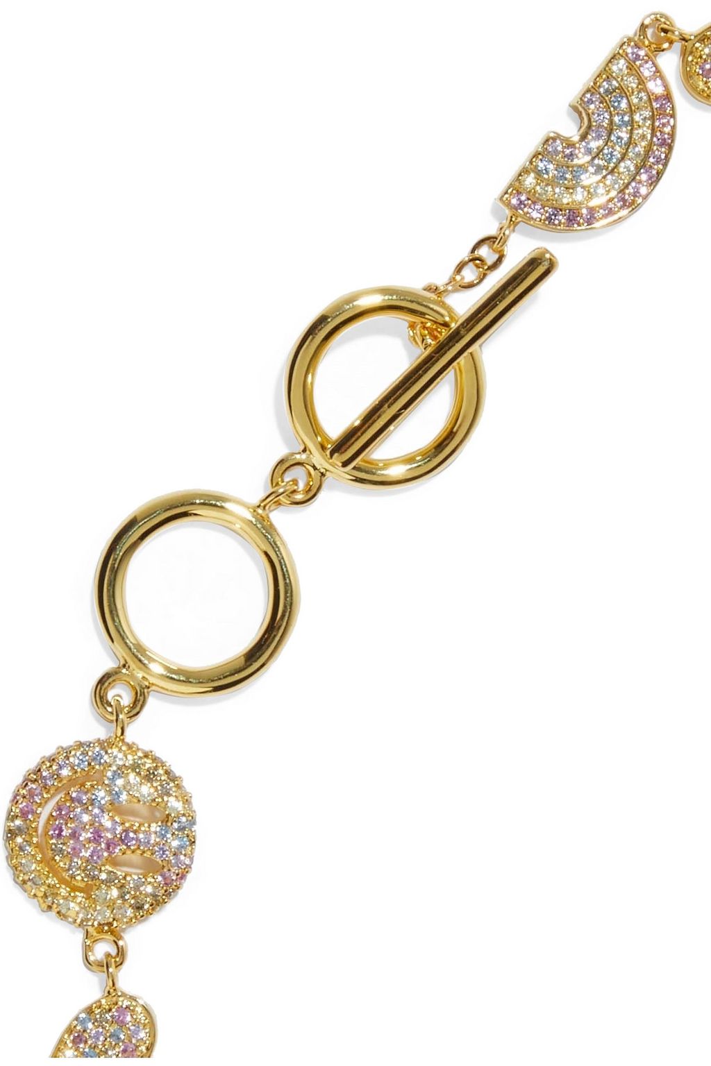 NOIR JEWELRY Gold-tone crystal bracelet