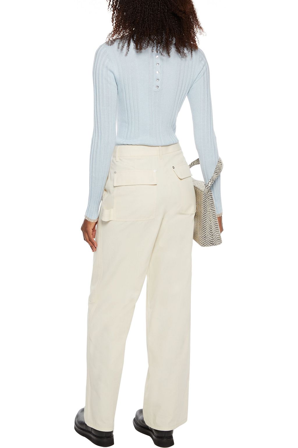 PROENZA SCHOULER Ribbed silk-blend turtleneck sweater