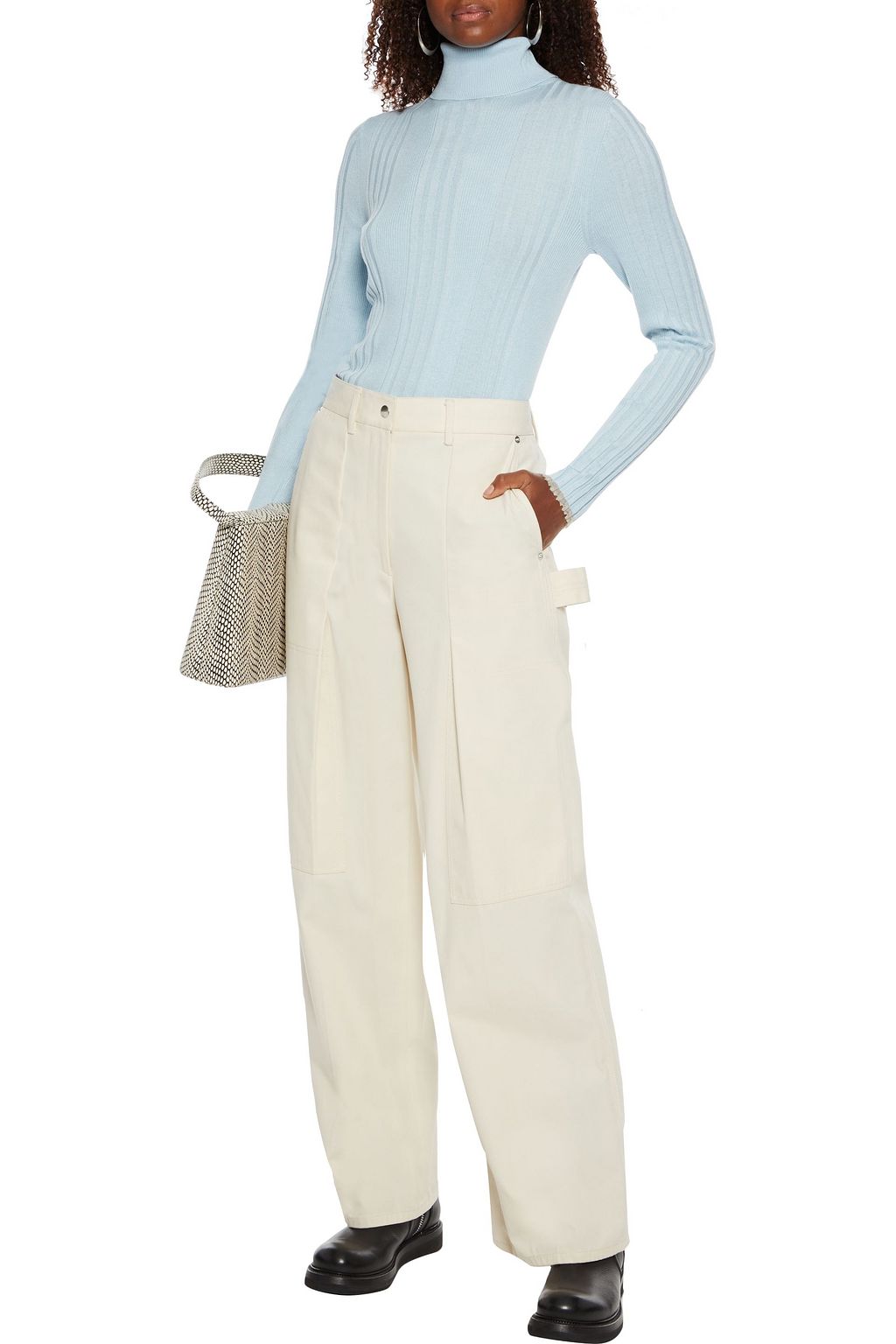 PROENZA SCHOULER Ribbed silk-blend turtleneck sweater