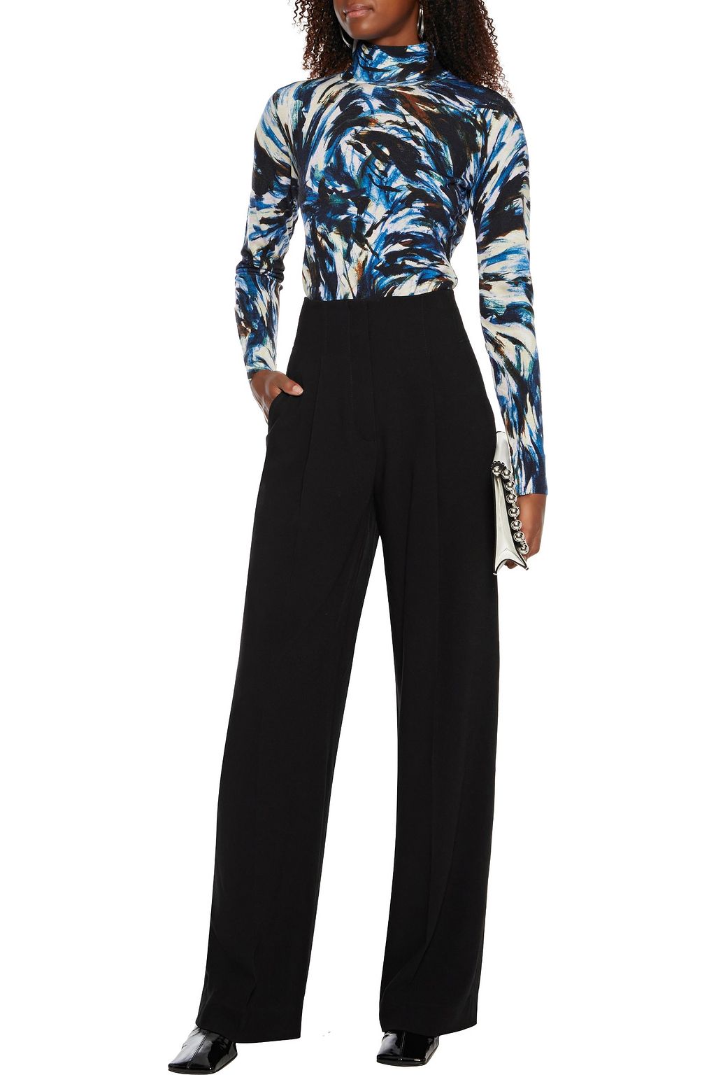 PROENZA SCHOULER Printed merino wool turtleneck sweater