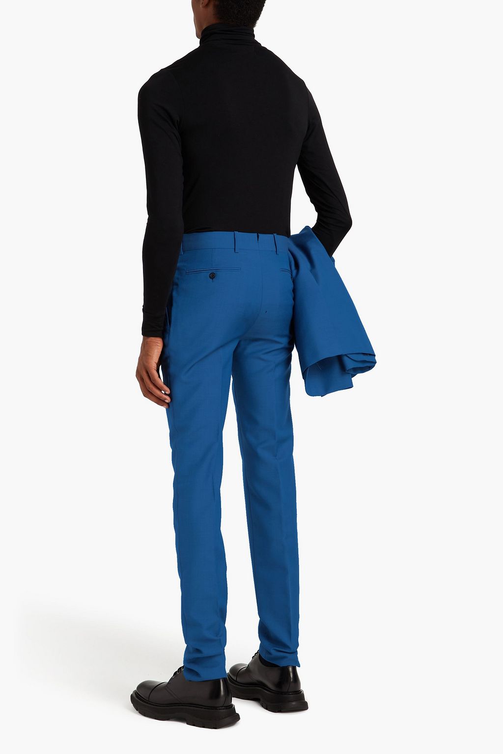 MCQUEEN Slim-fit wool and mohair-blend suit pants