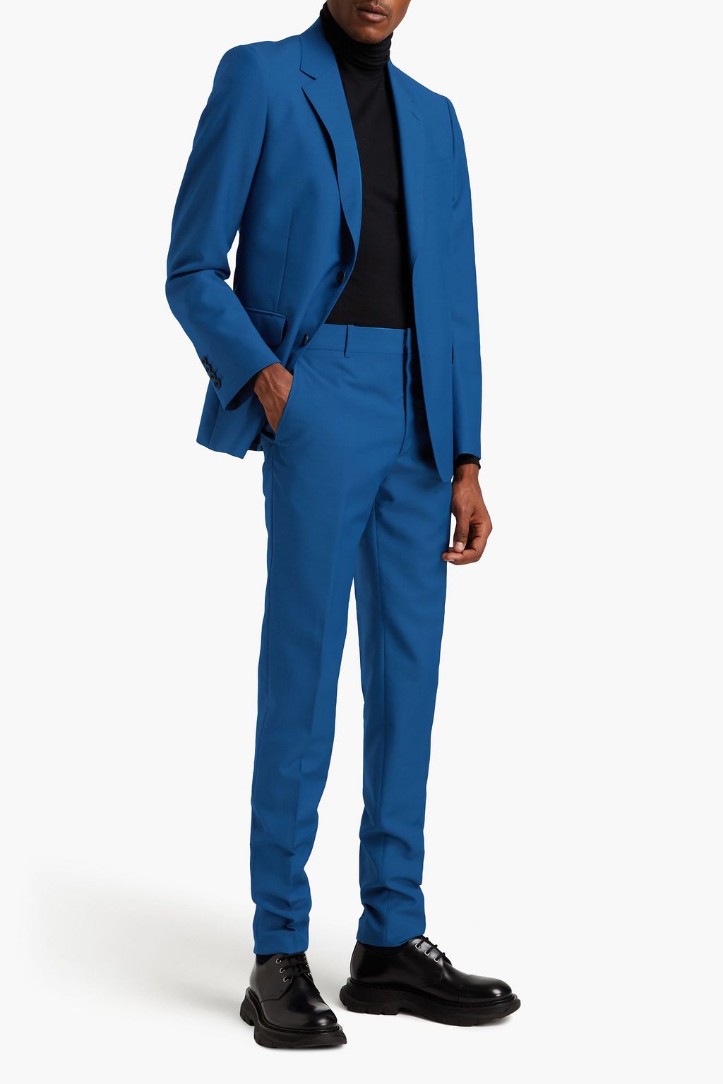 MCQUEEN Slim-fit wool and mohair-blend suit pants
