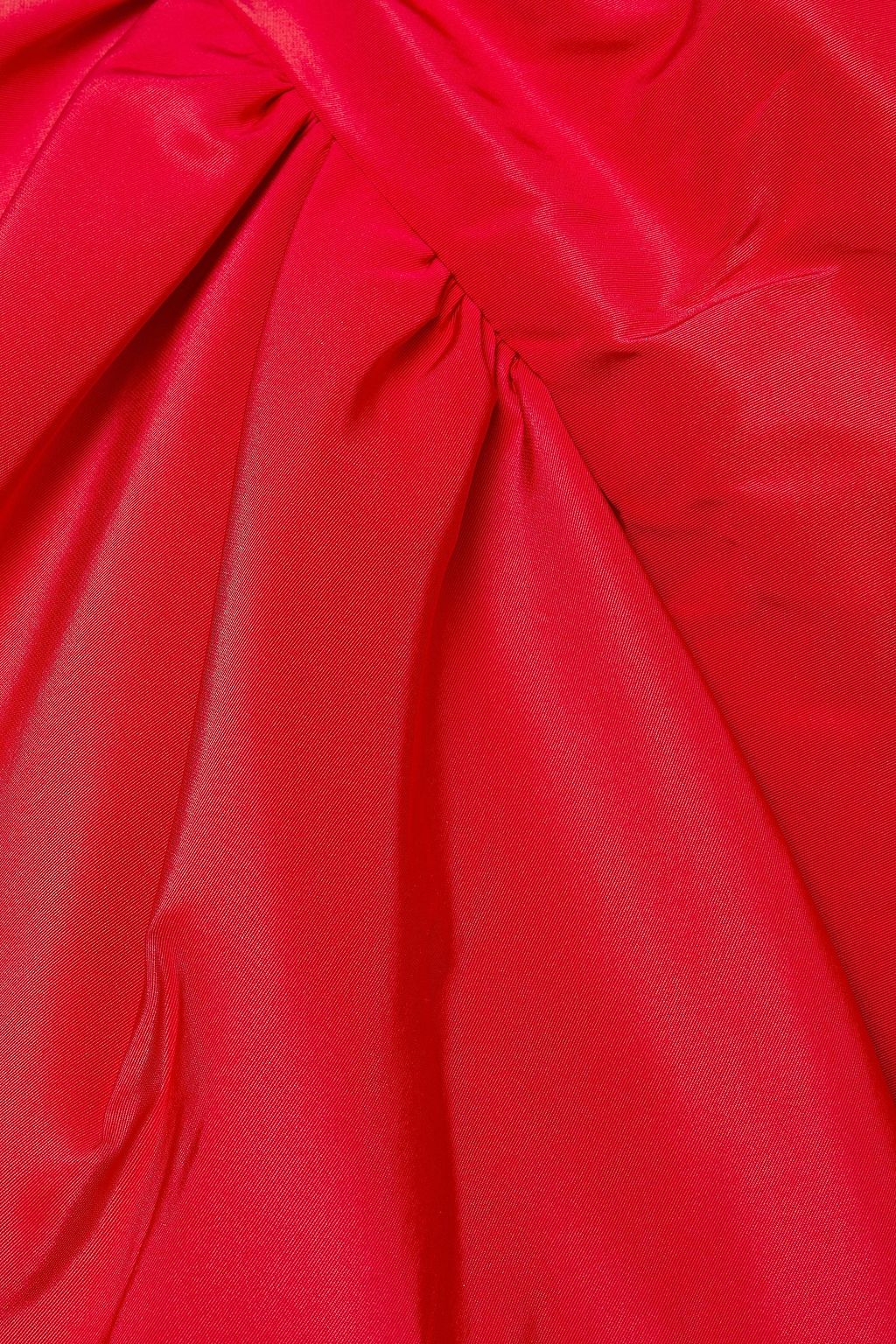CAROLINA HERRERA One-shoulder bow-embellished silk-faille midi dress