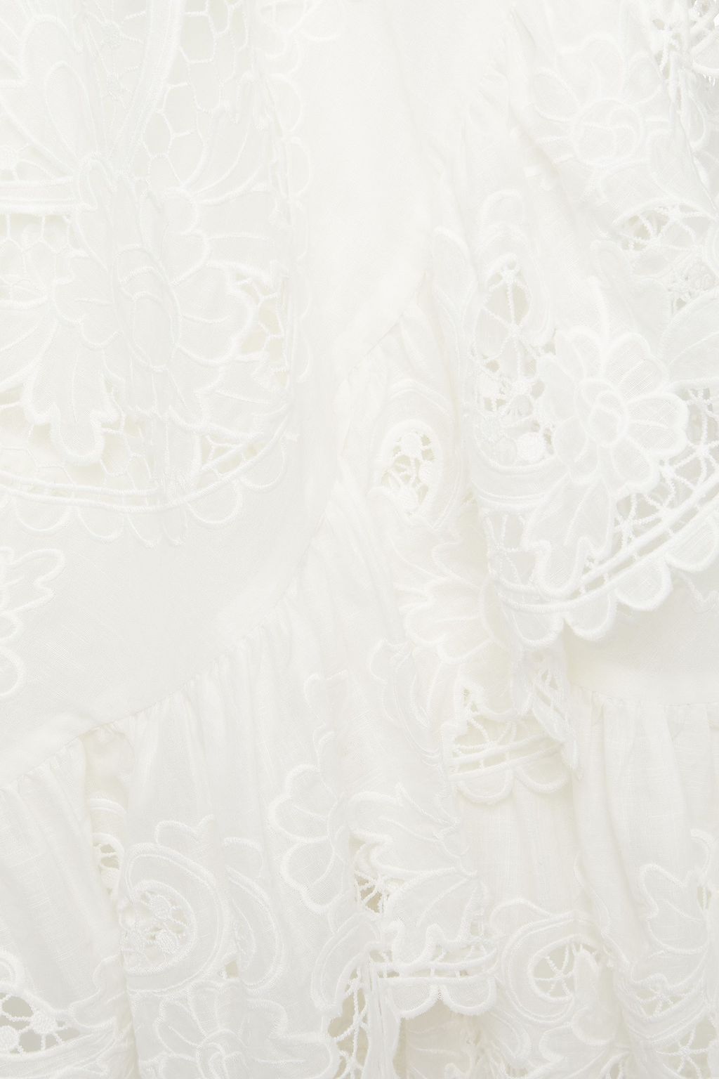 ZIMMERMANN Lulu wrap-effect broderie anglaise cotton midi dress