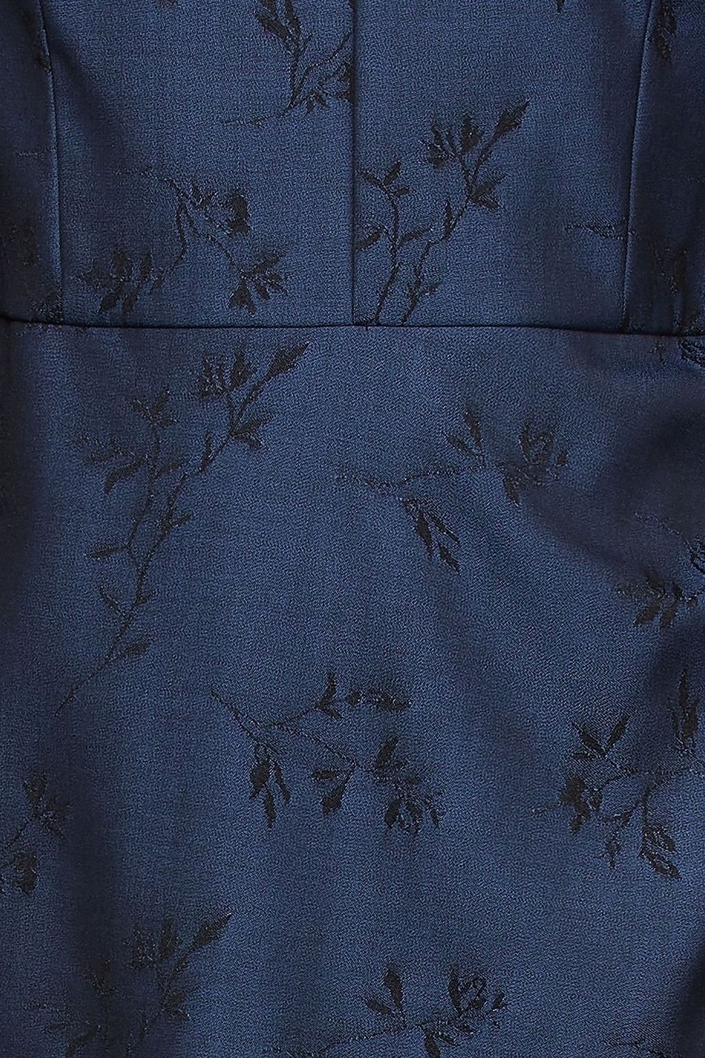 CAROLINA HERRERA Wrap-effect floral-print wool-jacquard midi dress