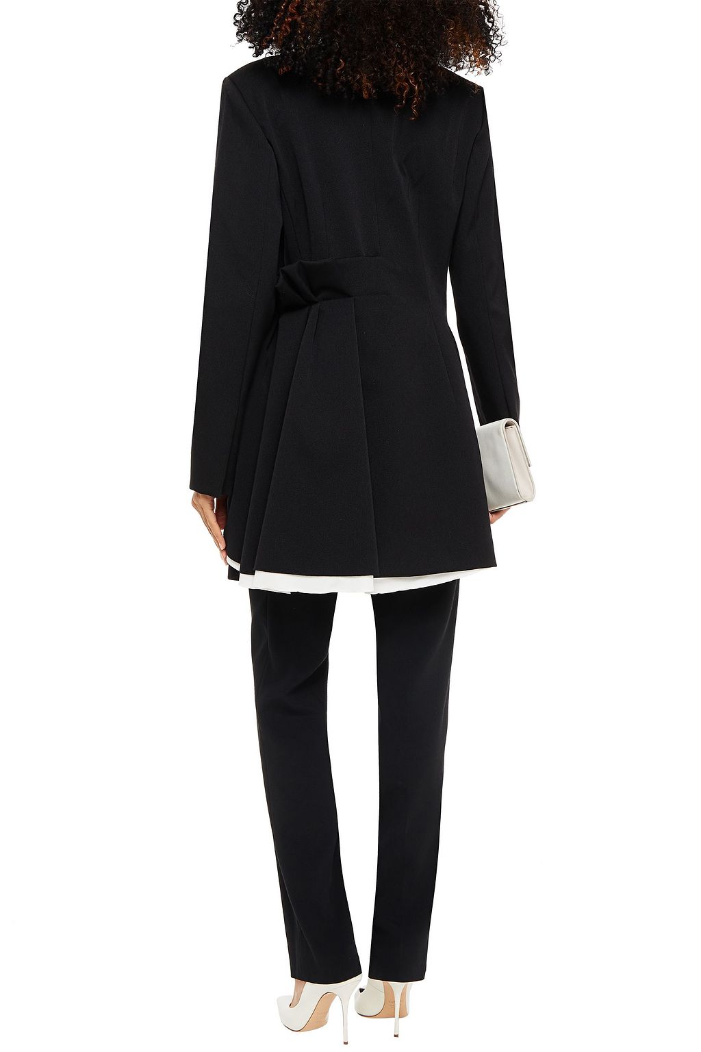 CAROLINA HERRERA Draped stretch-wool twill jacket