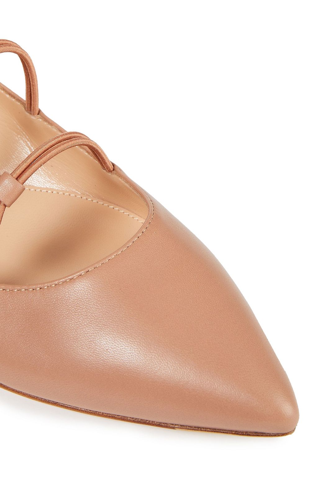 GIANVITO ROSSI Leather point-toe flats