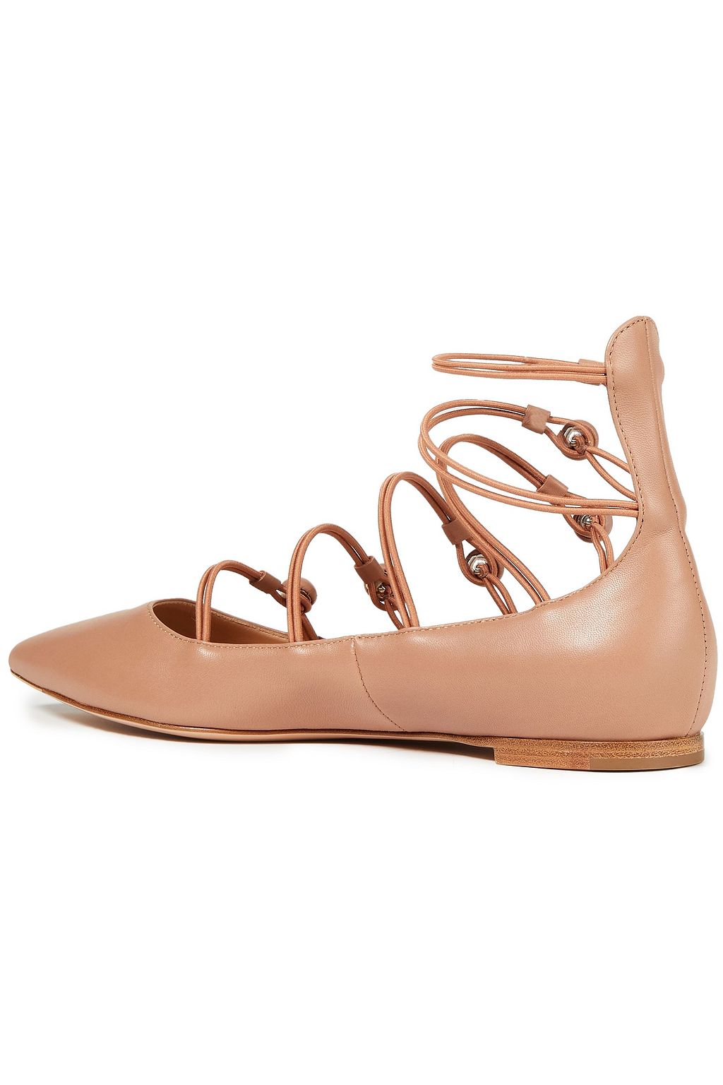 GIANVITO ROSSI Leather point-toe flats