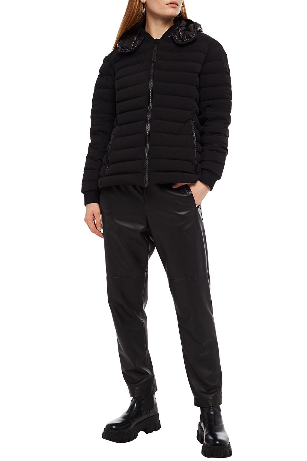 MOOSE KNUCKLES Felicite quilted shell hooded down jacket