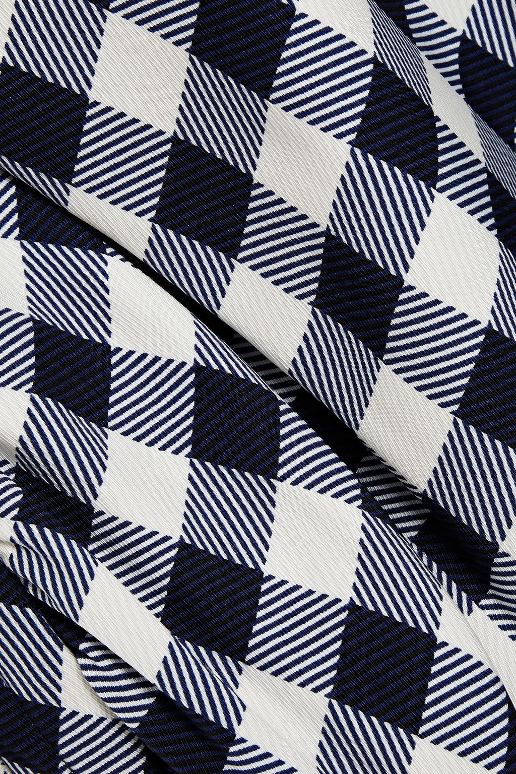 SIMKHAI Ruched checked twill jacket
