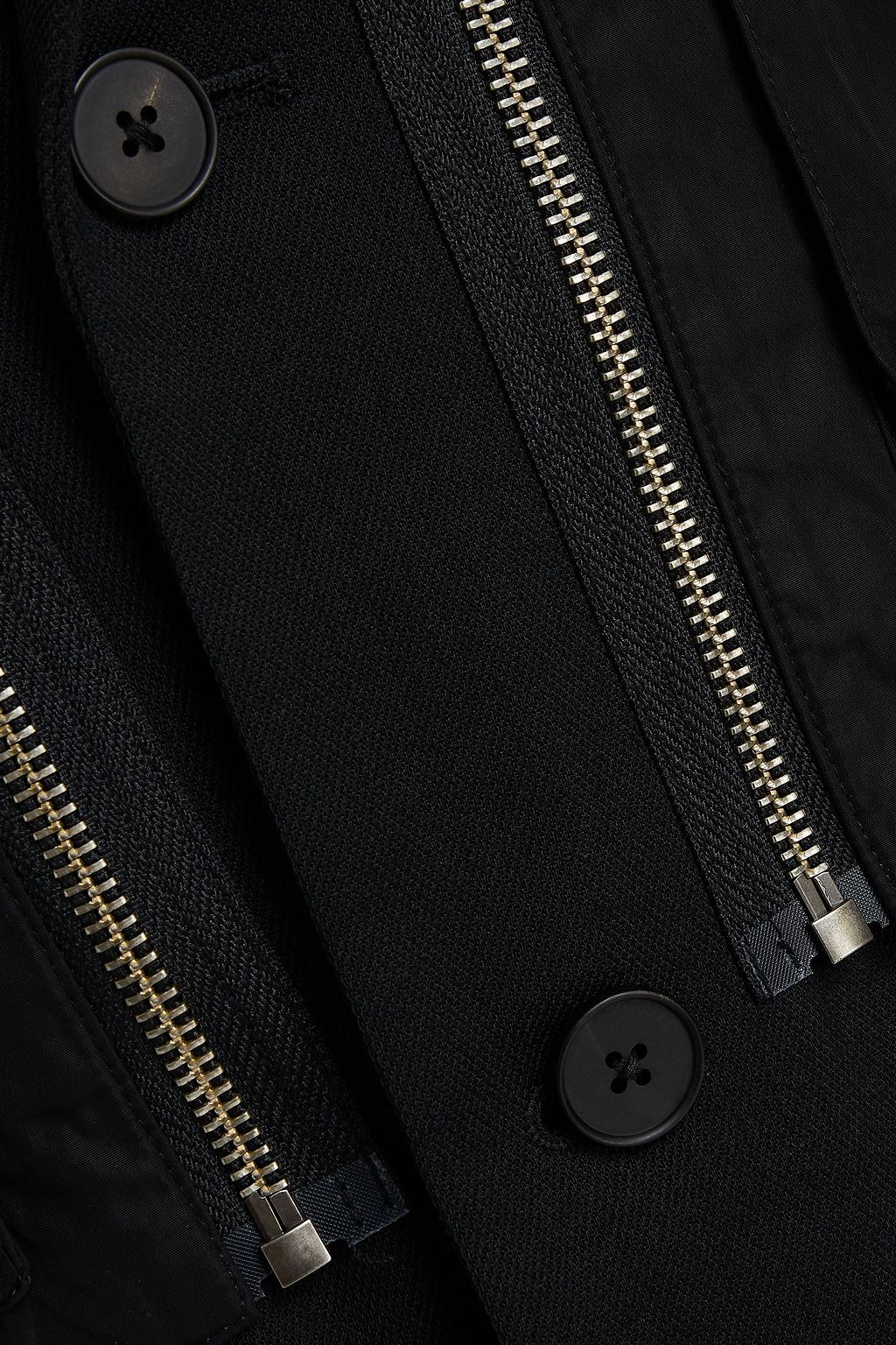 MCQ ALEXANDER MCQUEEN Layered appliquéd shell and twill blazer