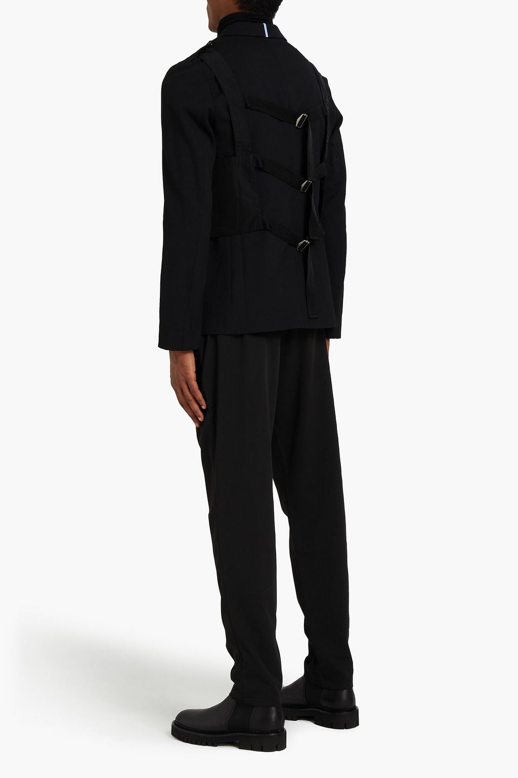 MCQ ALEXANDER MCQUEEN Layered appliquéd shell and twill blazer
