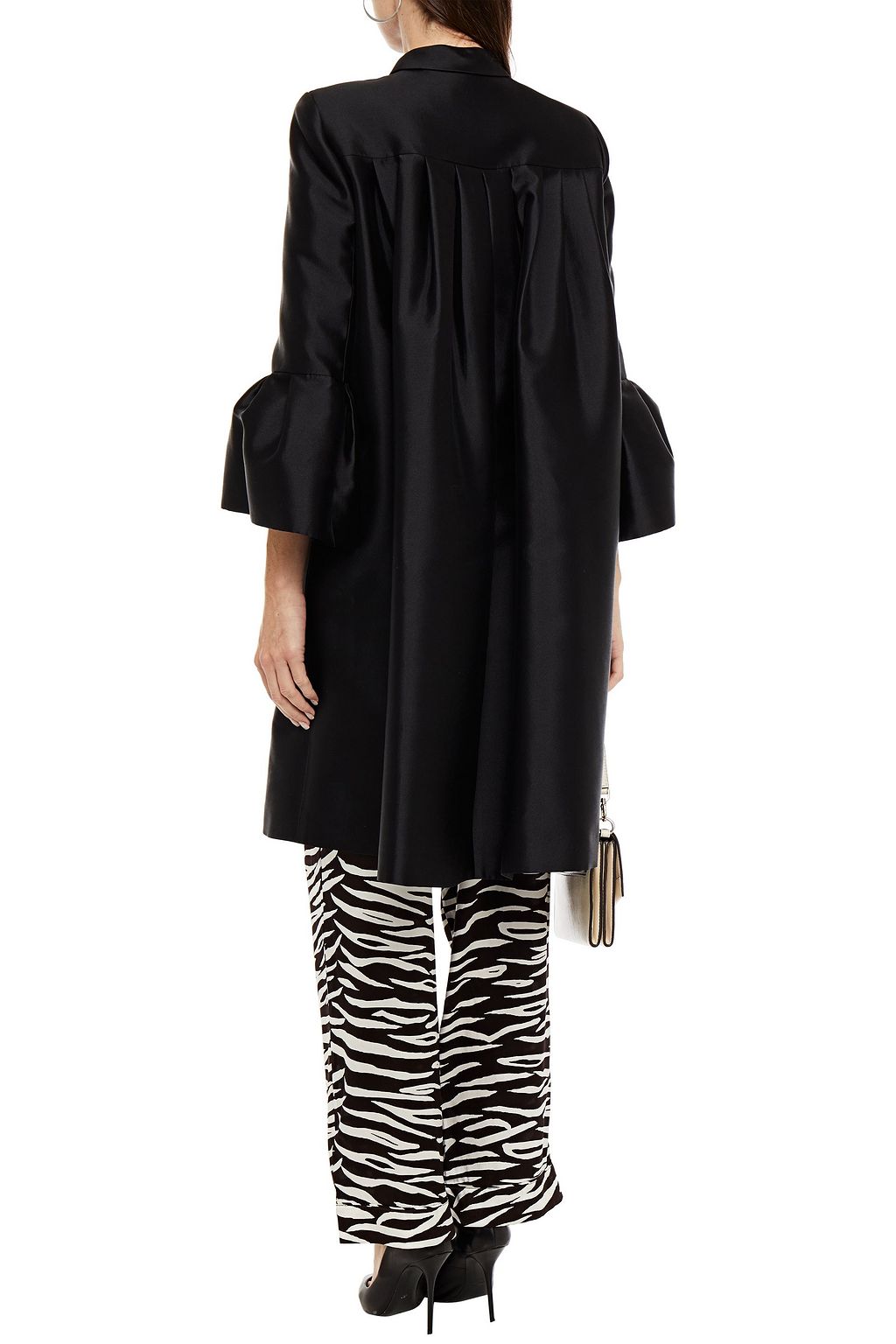 CAROLINA HERRERA Silk and wool-blend satin-twill coat
