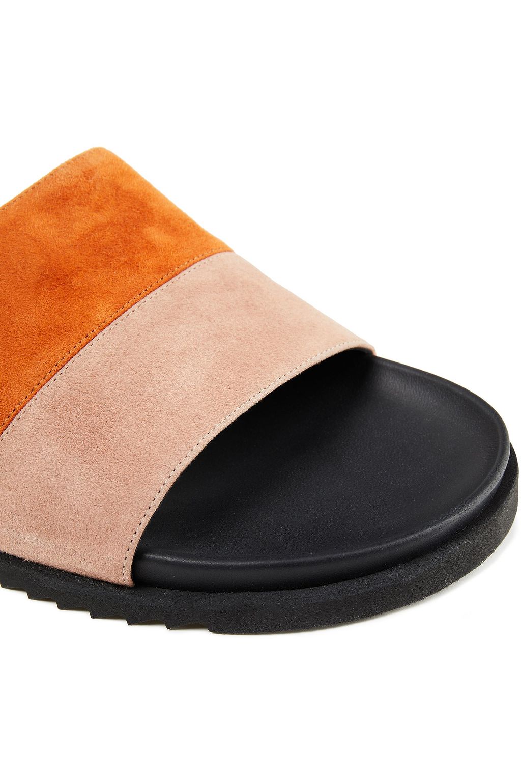 JAMES PERSE Two-tone suede slides