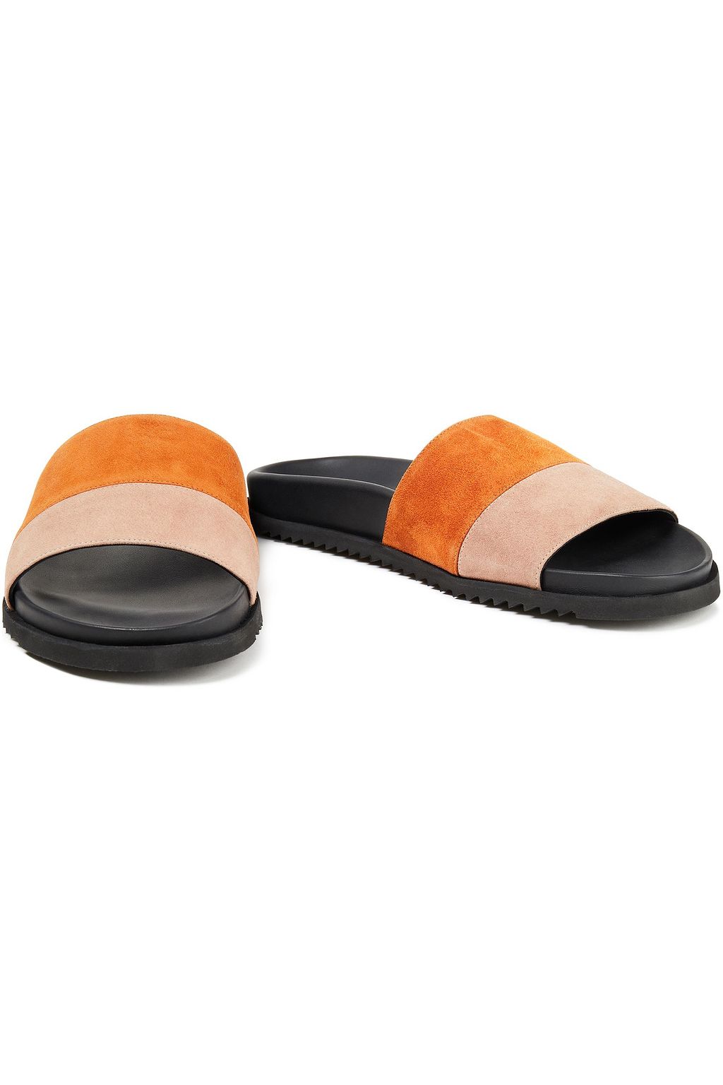 JAMES PERSE Two-tone suede slides