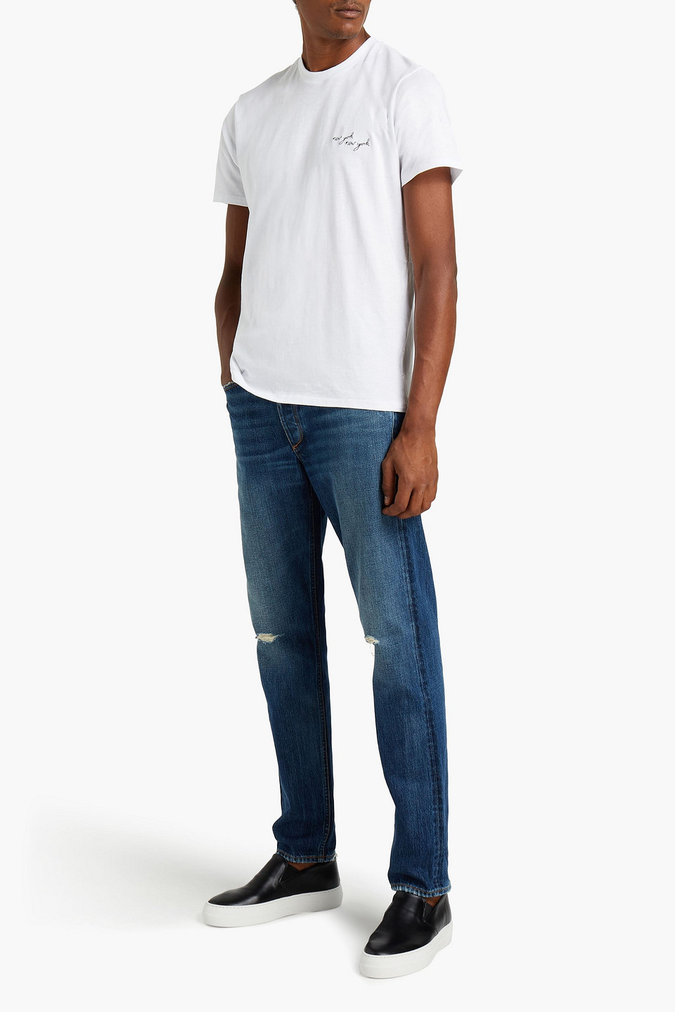 Rag & Bone Man Embroidered Cotton-jersey T-shirt