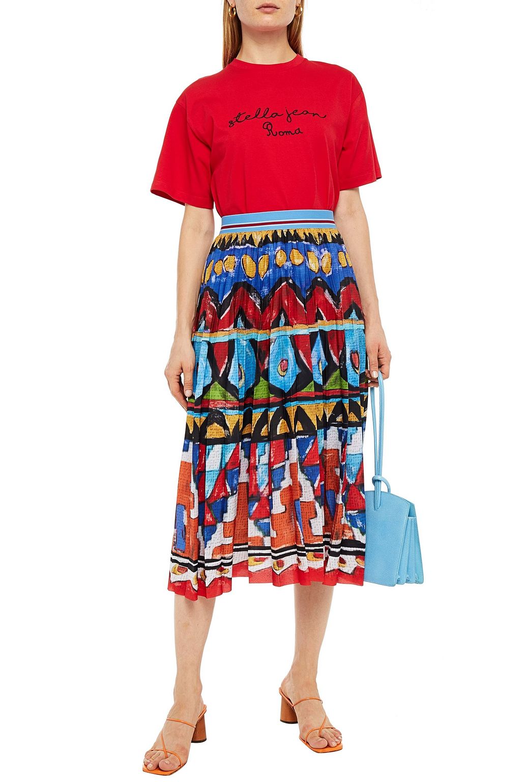 STELLA JEAN Printed cotton-jersey T-shirt
