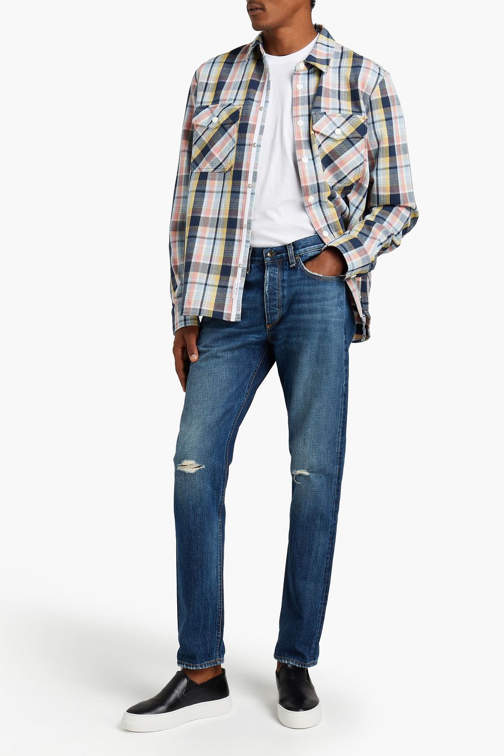 RAG & BONE Redwood slim-fit distressed denim jeans