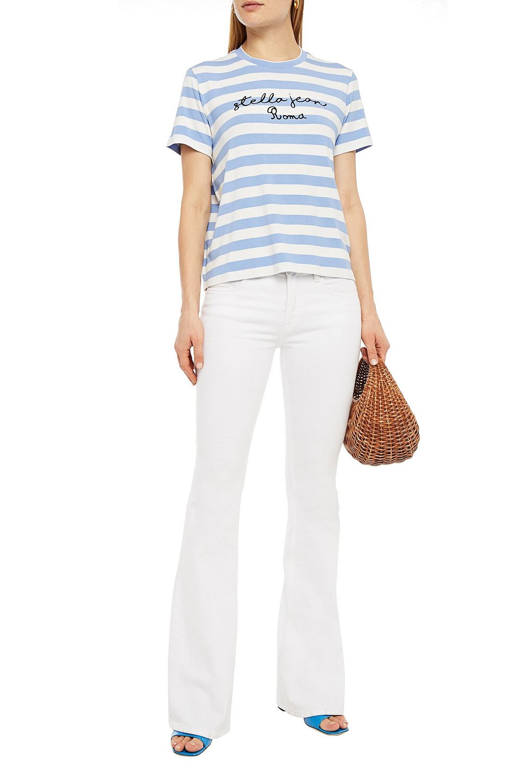 STELLA JEAN Printed stretch-jersey T-shirt