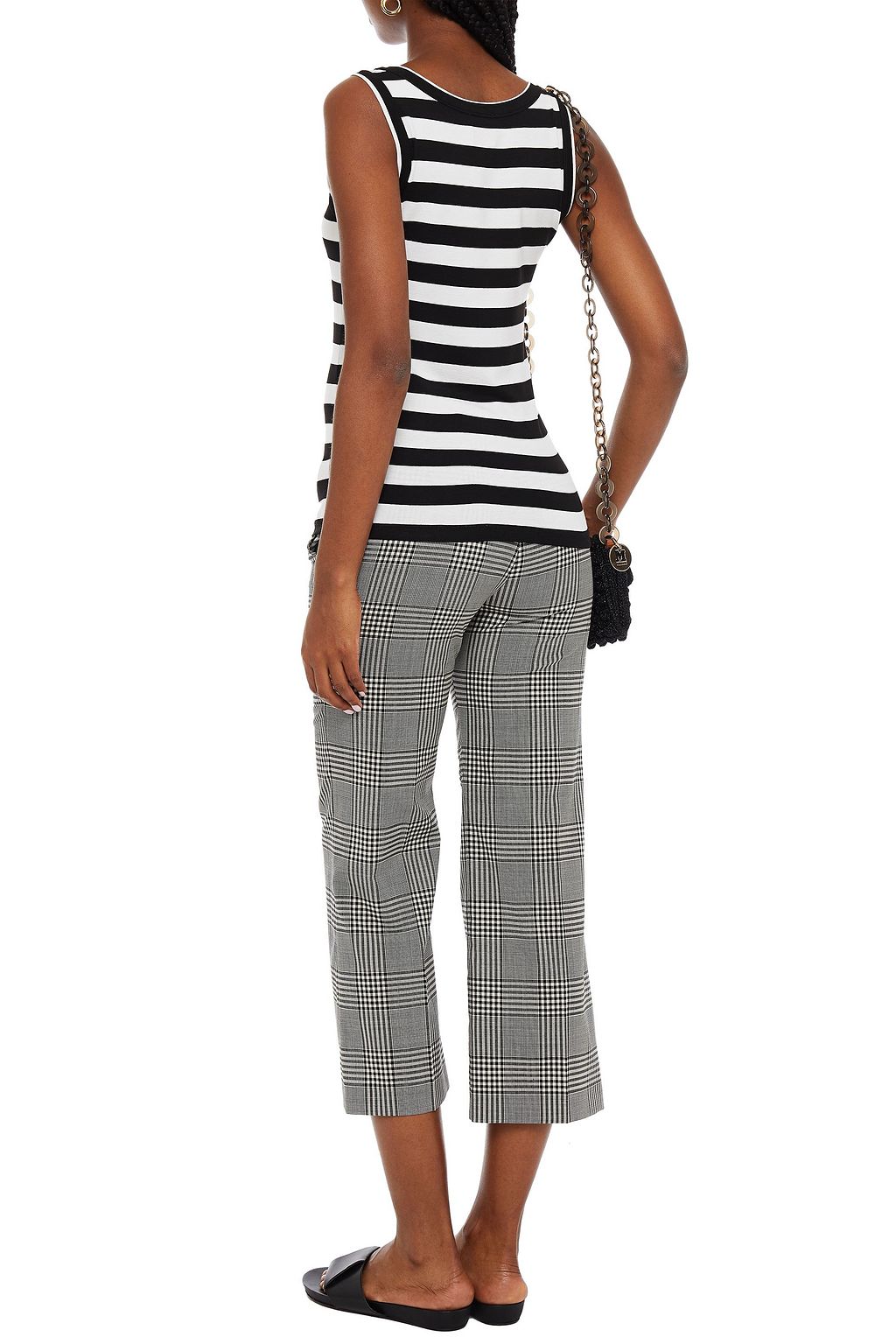 STELLA JEAN Printed stretch-jersey tank