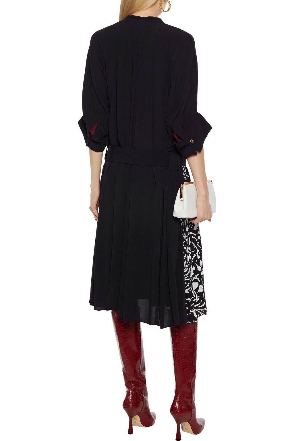 PROENZA SCHOULER Belted floral-print crepe midi dress