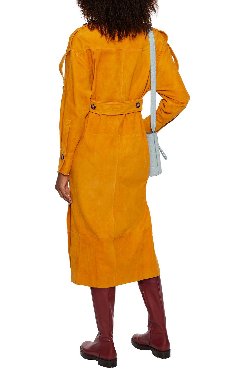 PROENZA SCHOULER Suede midi shirt dress
