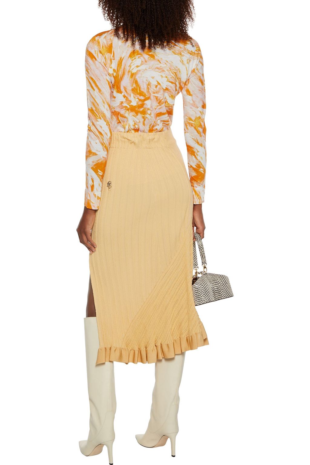 PROENZA SCHOULER Printed merino wool turtleneck sweater