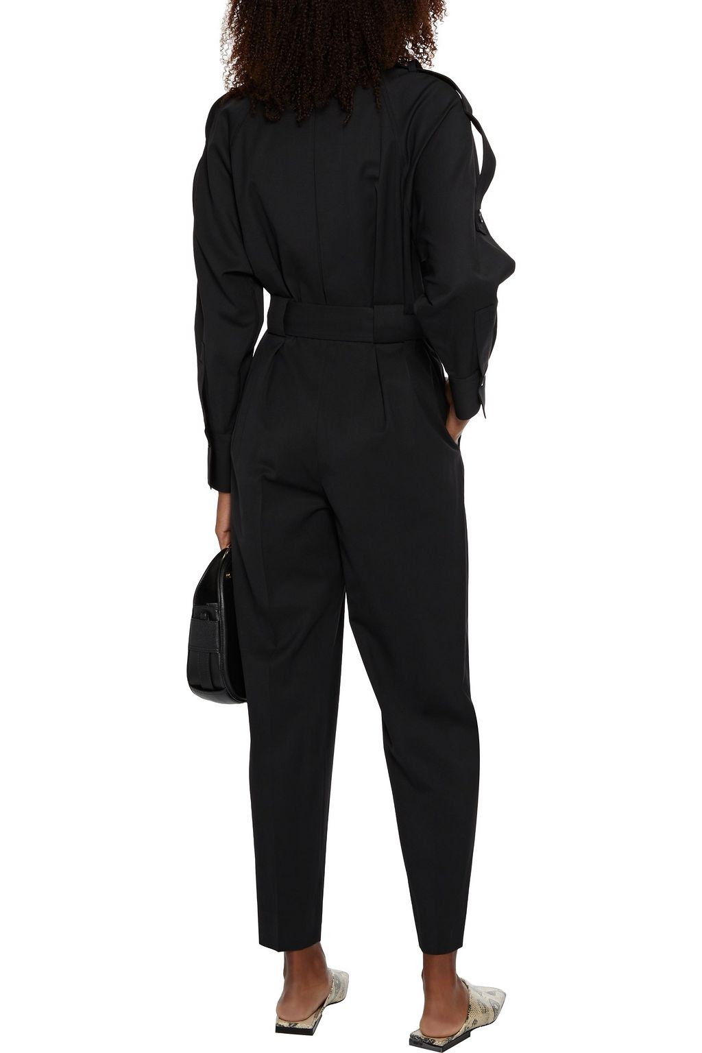PROENZA SCHOULER Jumpsuit aus Twill aus einer Wollmischung mit Gürtel