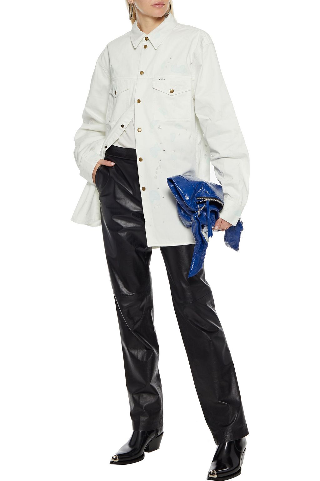ACNE STUDIOS Oversized painted denim shirt