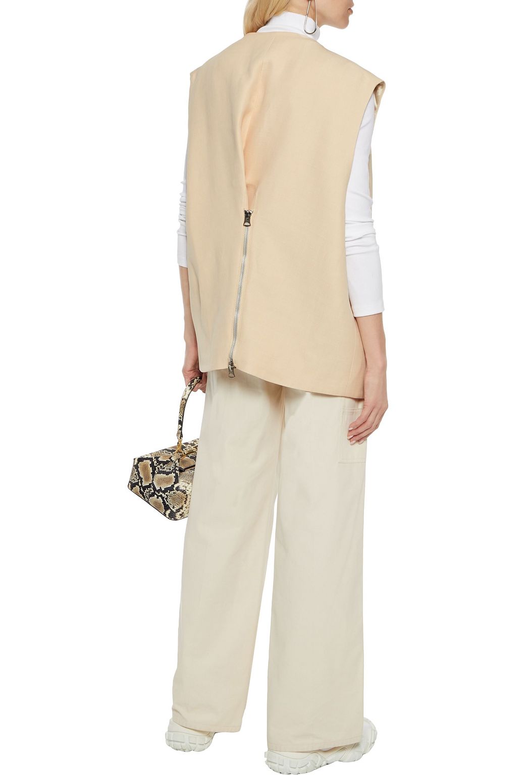 ACNE STUDIOS Oversized zip-detailed shantung vest