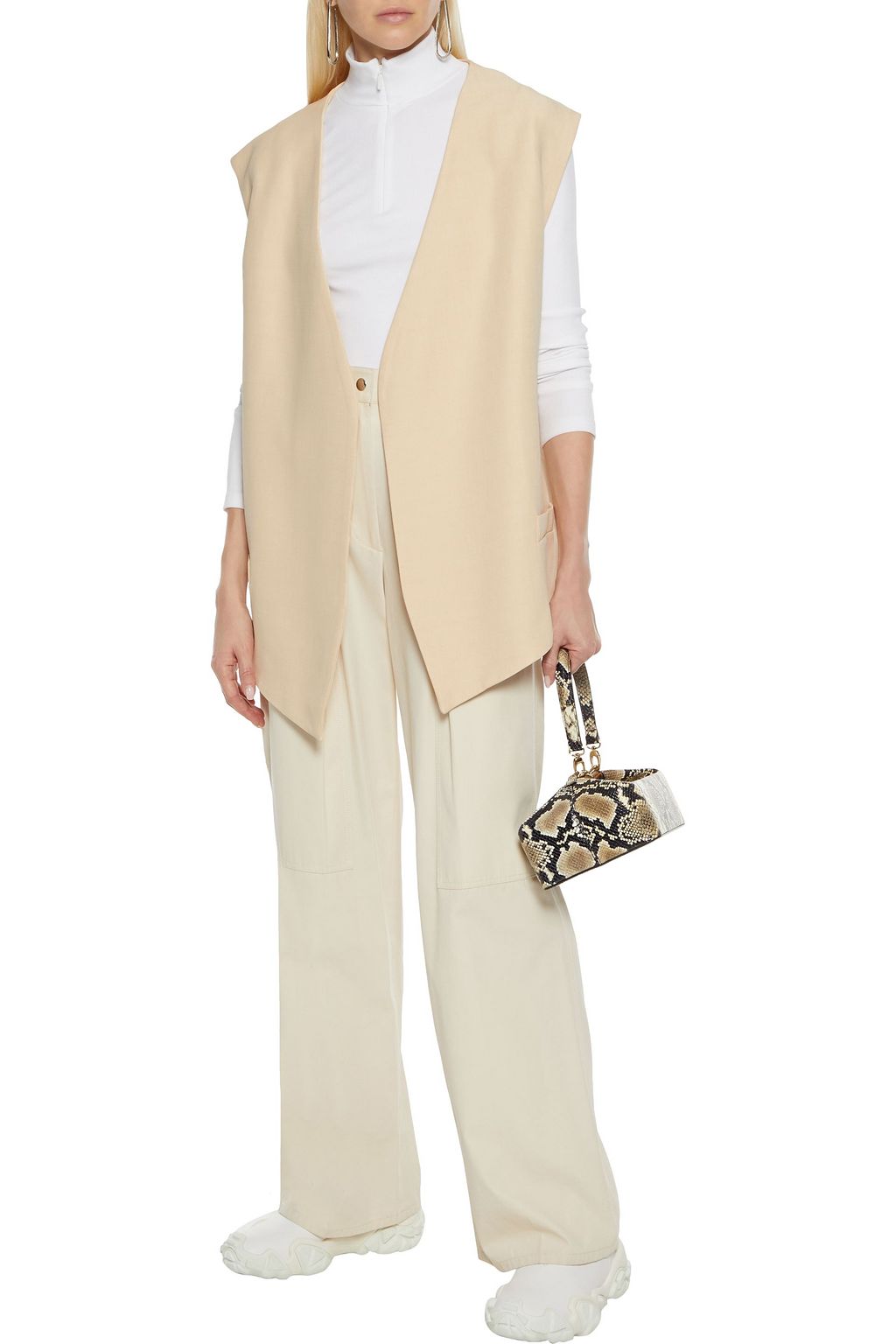 ACNE STUDIOS Oversized zip-detailed shantung vest