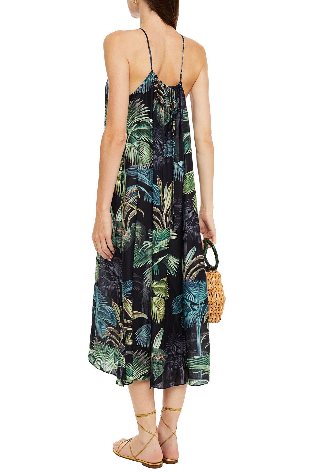 JETS AUSTRALIA BY JESSIKA ALLEN Gathered printed voile midi dress