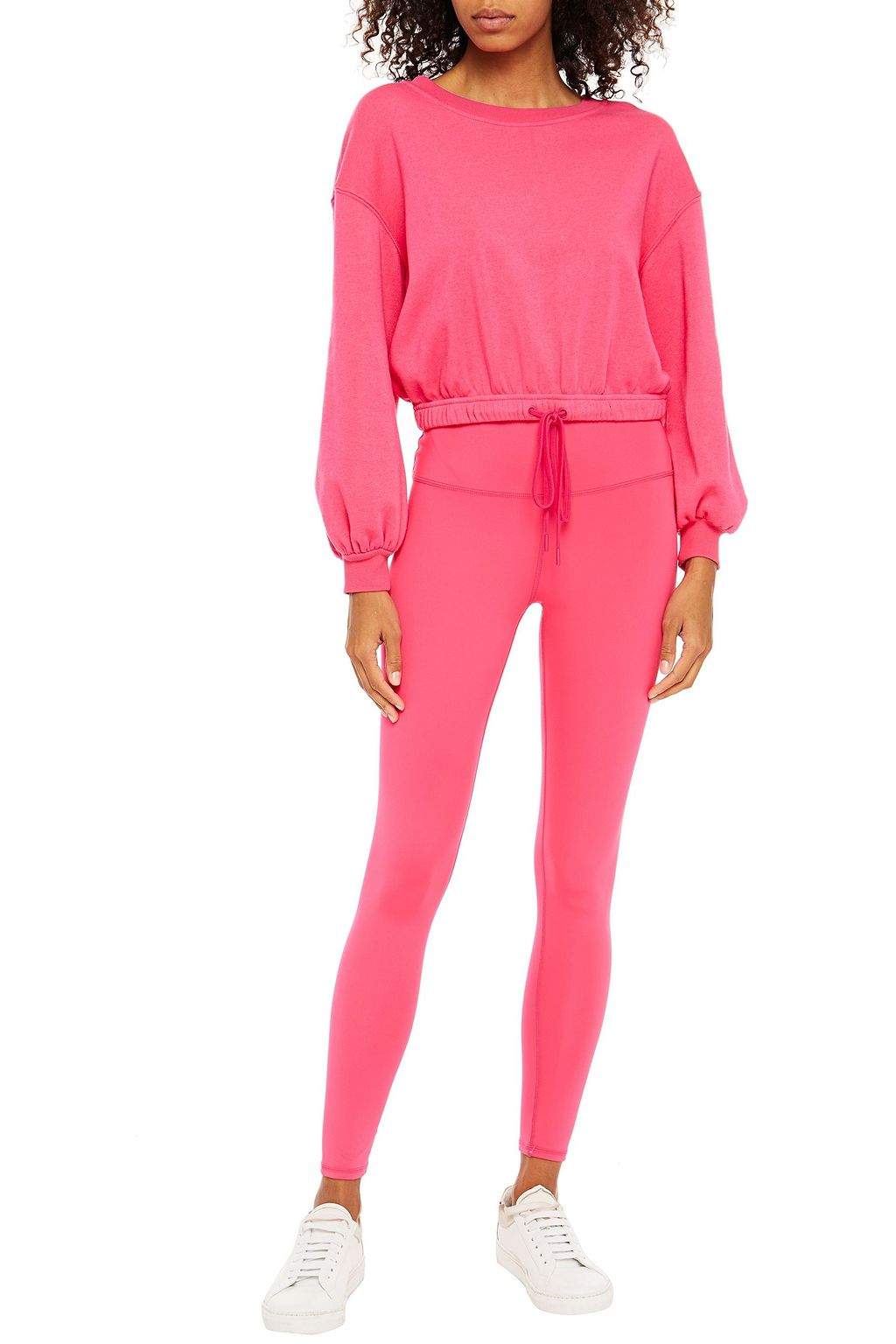 ALICE + OLIVIA Bernetta cropped fleece sweatshirt