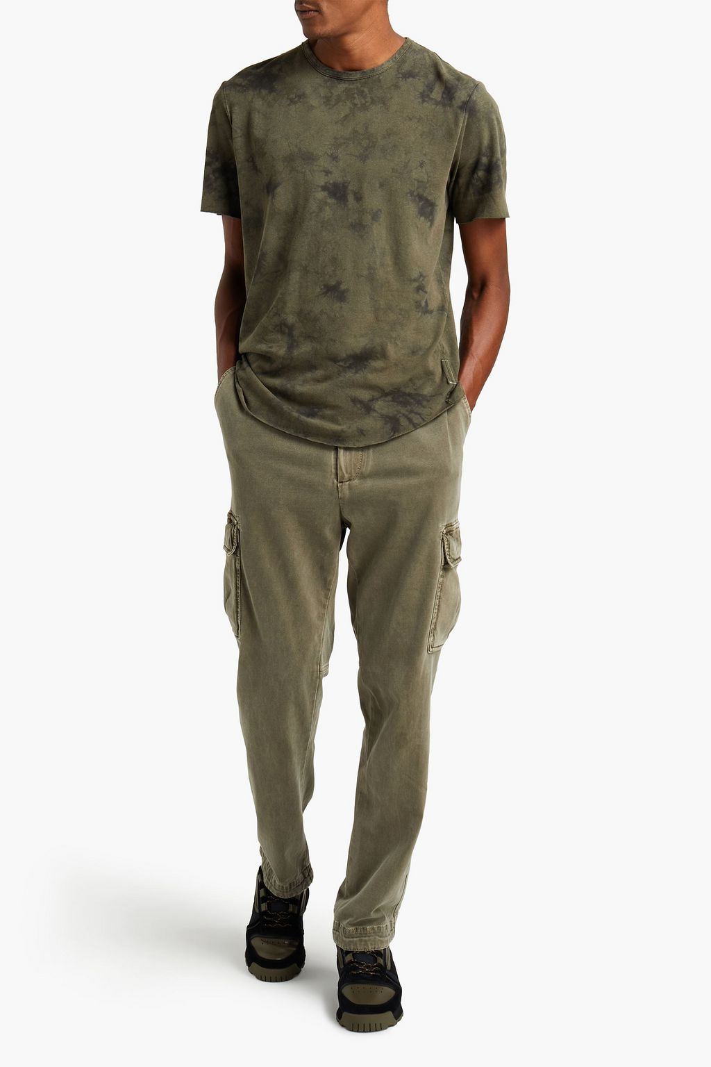 RAG & BONE Haydon tie-dyed linen and cotton-blend jersey T-shirt