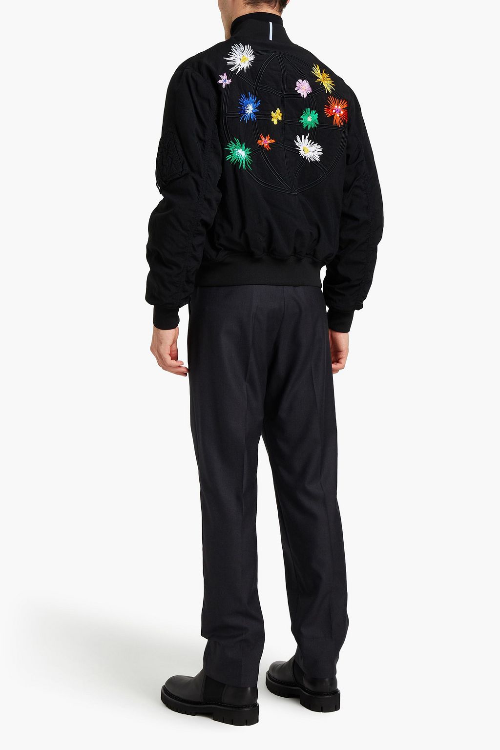 MCQ ALEXANDER MCQUEEN Embroidered piqué bomber jacket