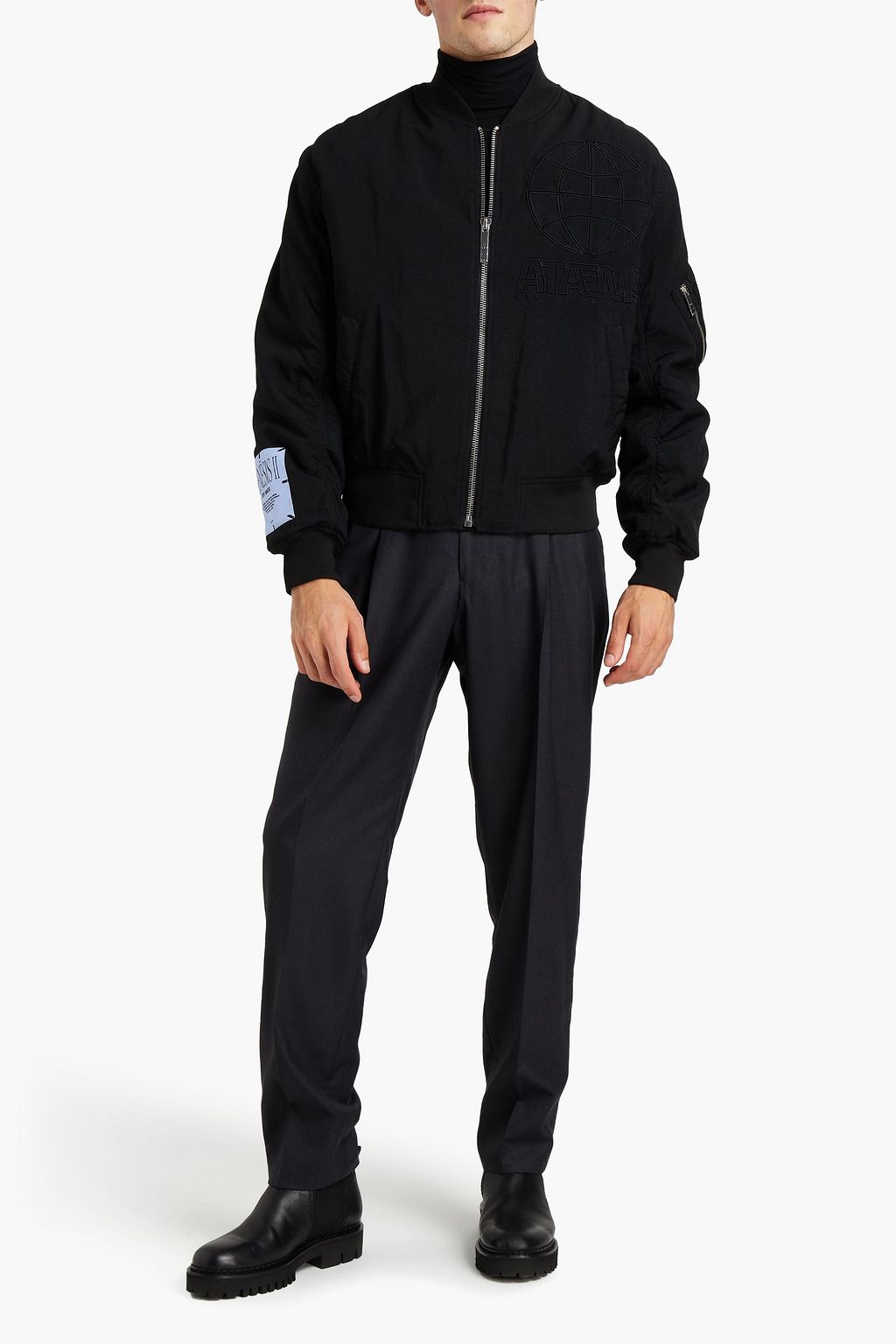 MCQ ALEXANDER MCQUEEN Embroidered piqué bomber jacket
