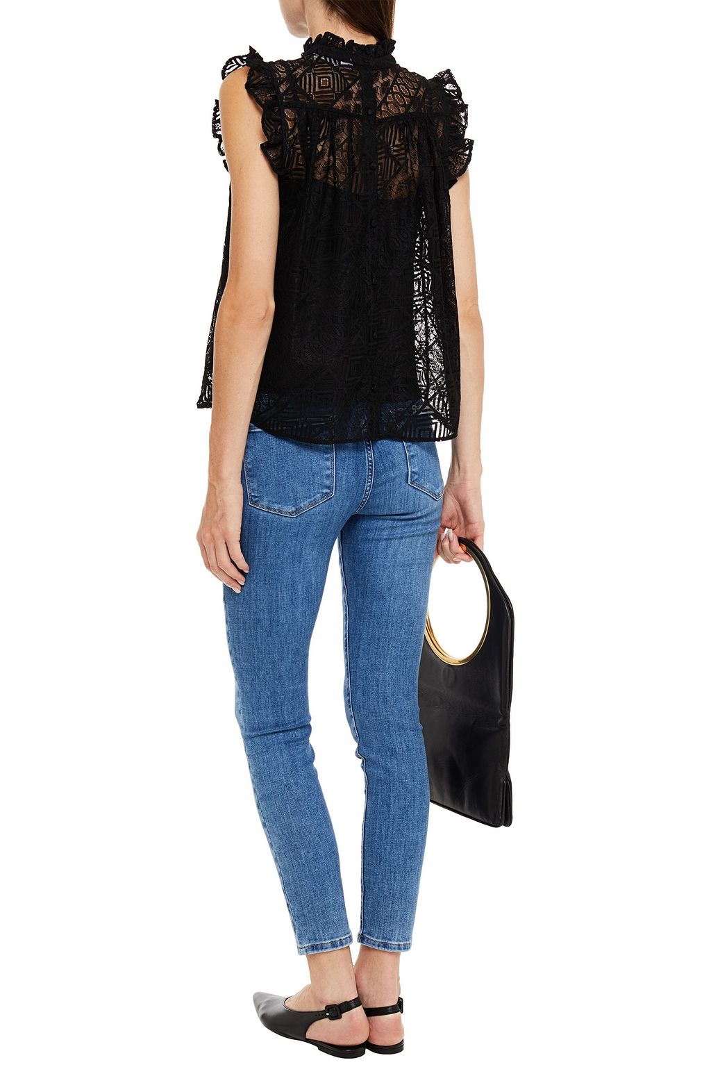 FRAME Cropped mid-rise skinny jeans