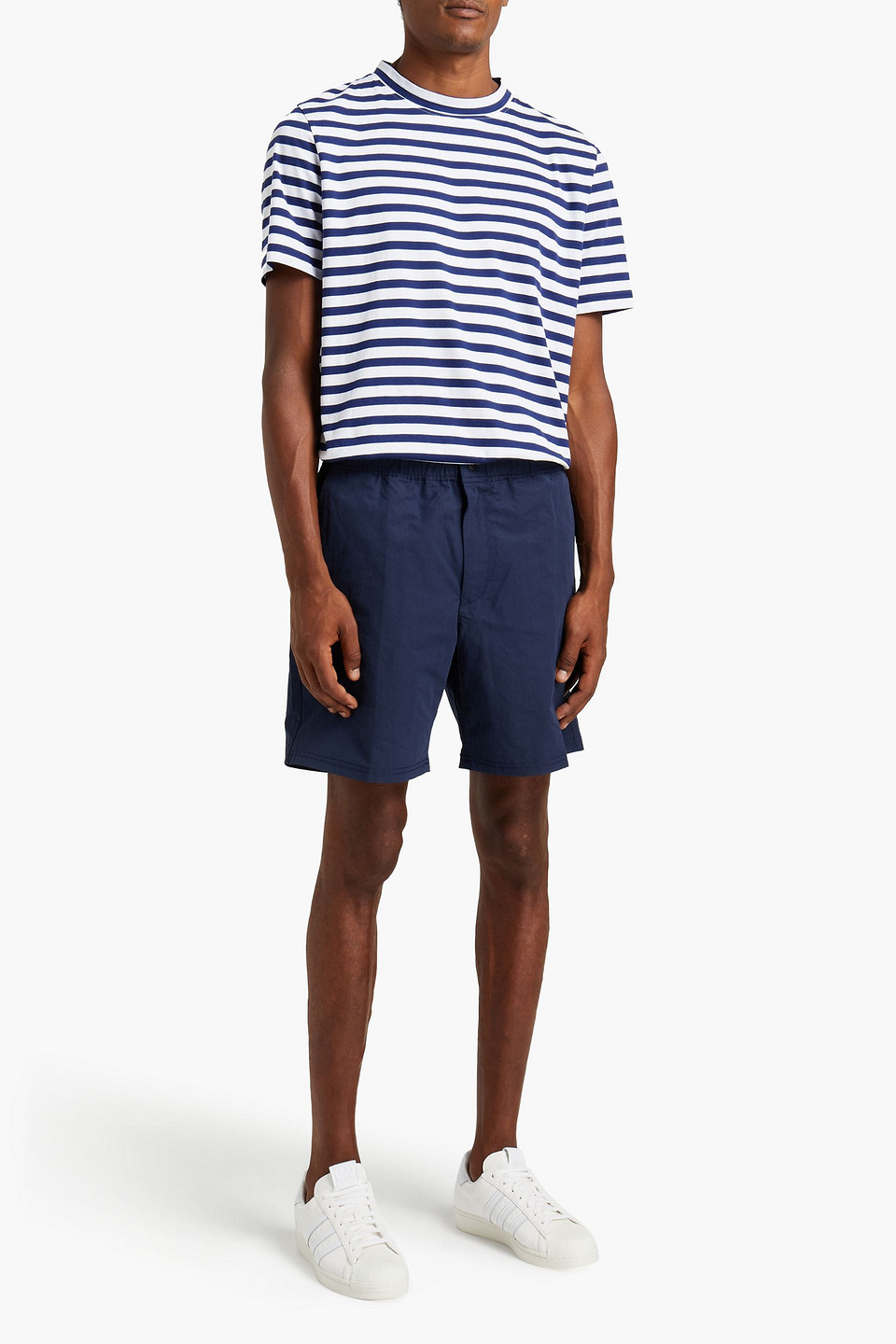 Rag & Bone Man Poplin Shorts In Navy