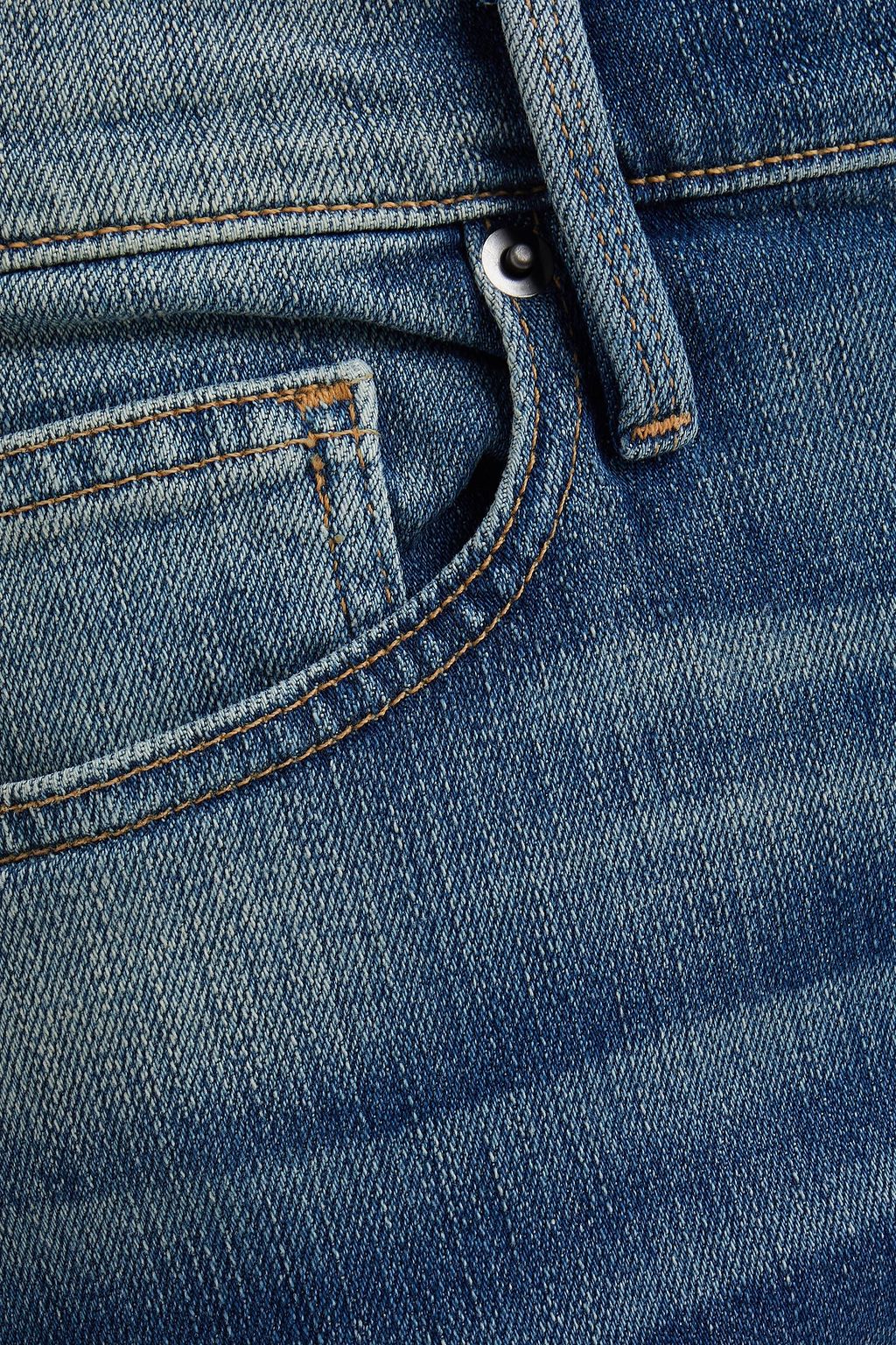 FRAME L'Homme Athletic slim-fit faded denim jeans