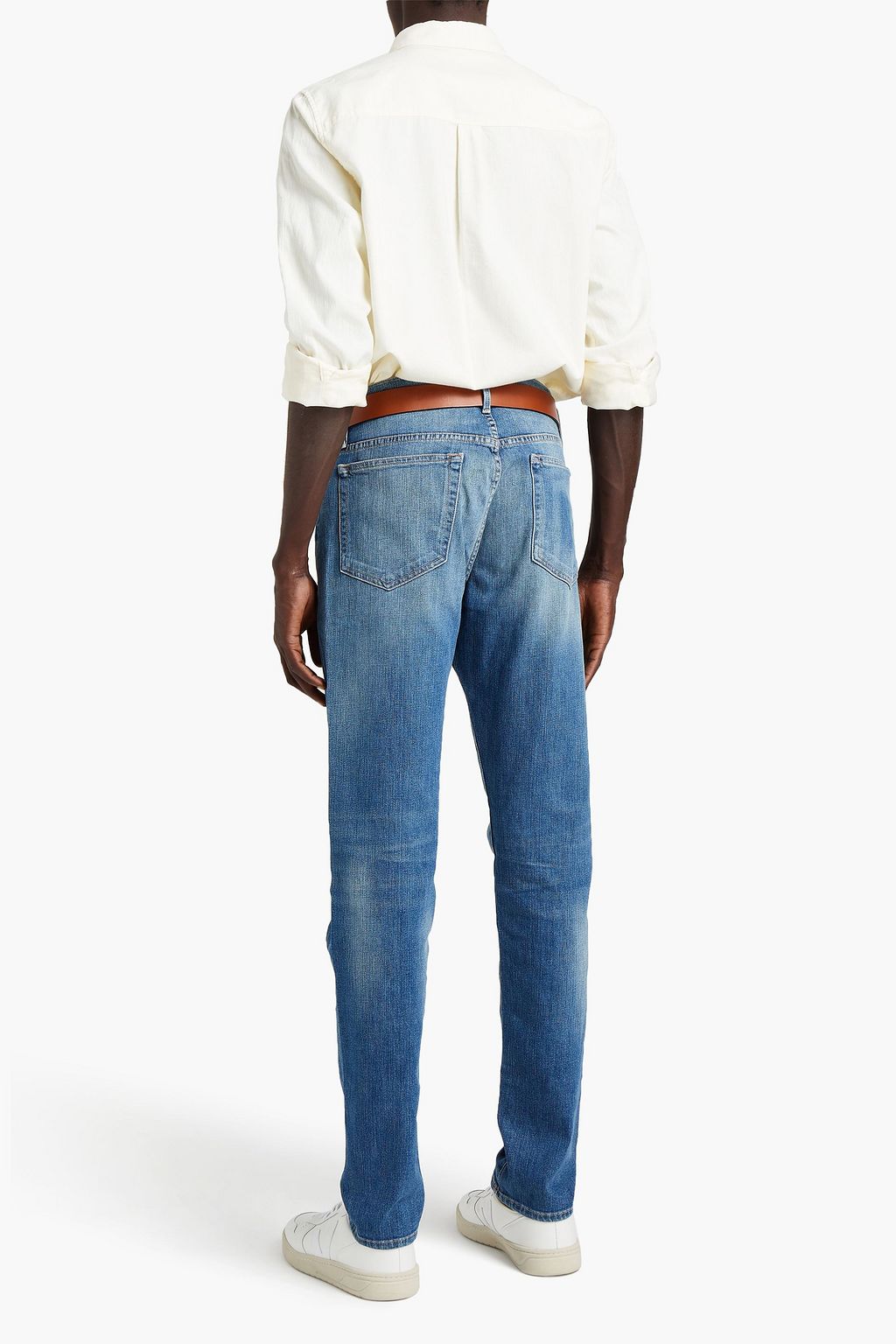 FRAME L'Homme Athletic slim-fit faded denim jeans