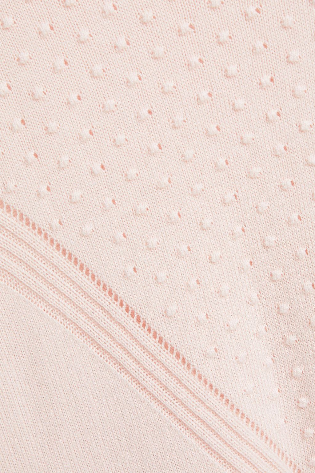 COTTON BY AUTUMN CASHMERE Pointelle-trimmed cotton top