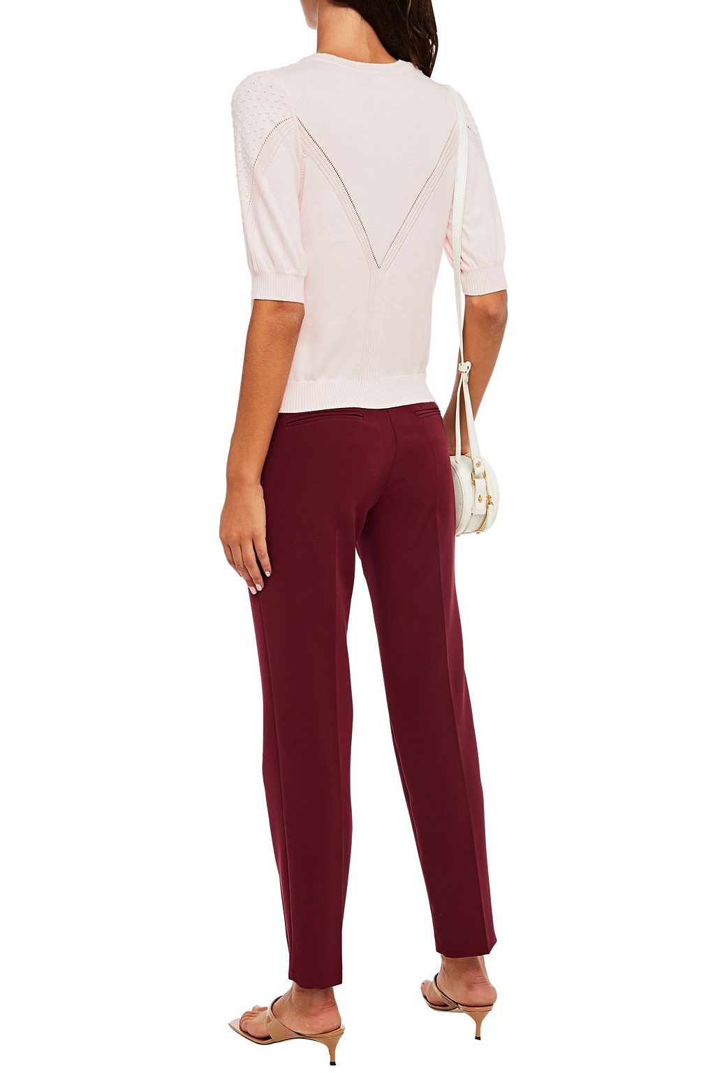COTTON BY AUTUMN CASHMERE Pointelle-trimmed cotton top