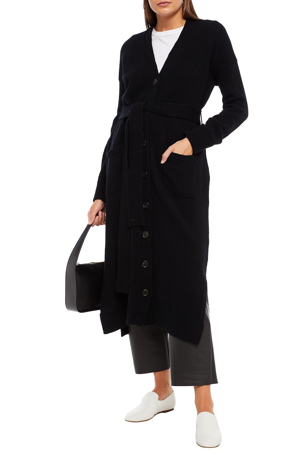 &DAUGHTER Ronnie belted wool cardigan