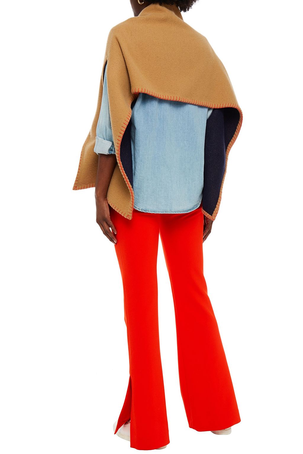 &DAUGHTER Elliot merino wool and cashmere-blend cape