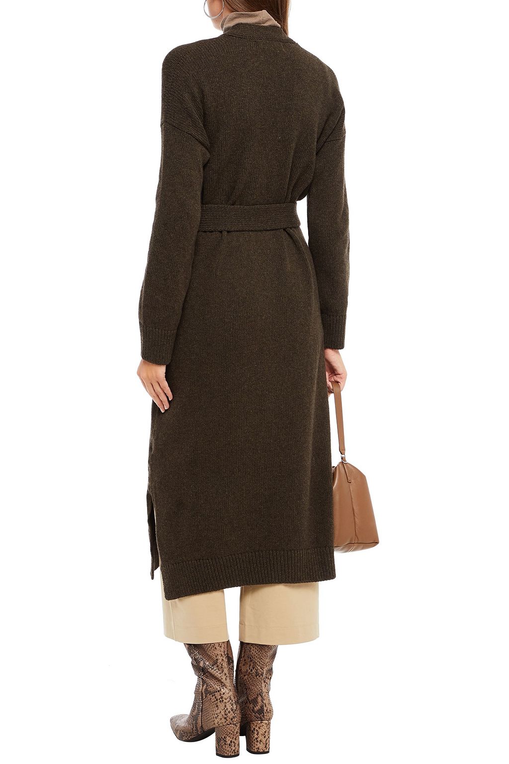 &DAUGHTER Ronnie belted mélange wool cardigan
